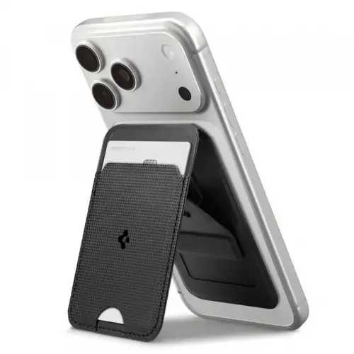 Portofel MagSafe, Spigen, Slim Fold S314-1, Negru