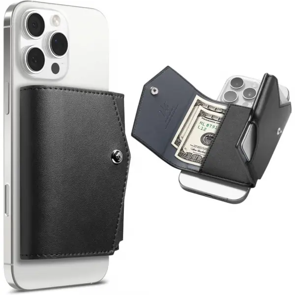 Portofel Magsafe, Spigen, Valentinus Pro, Negru AFA09442