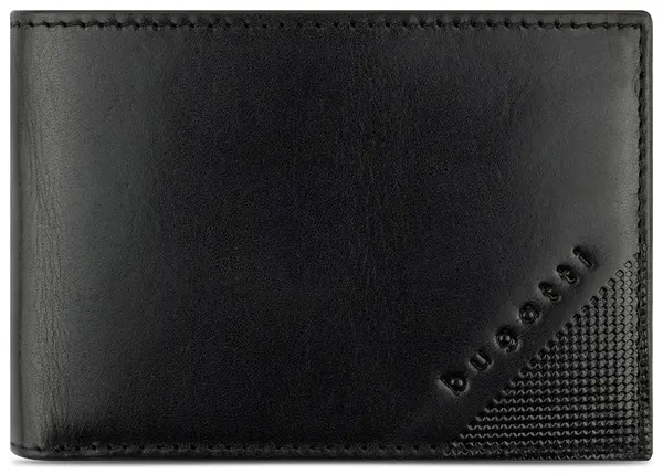 Portofel mini din piele Bugatti Nobile - Negru