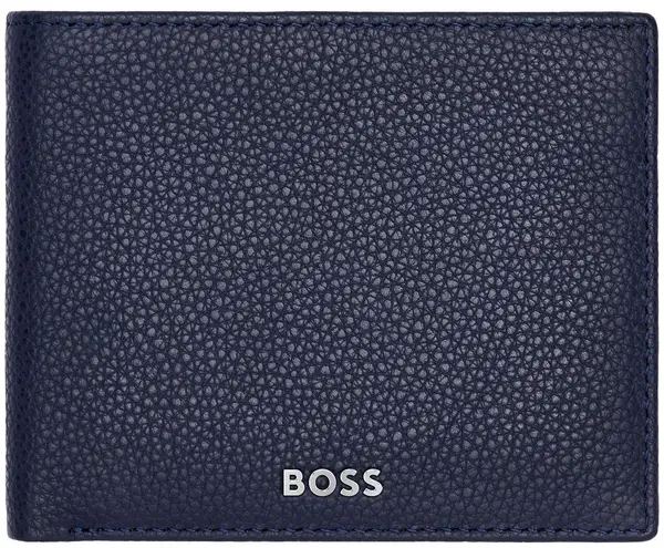 Portofel pentru bărbați Hugo Boss Classic Grained - Albastru închis