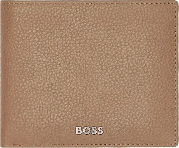 Portofel pentru bărbați Hugo Boss Classic Grained - Cu capac, maro deschis