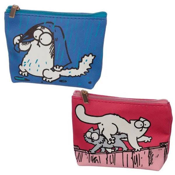 Portofel pentru monede - Simon's Cat (albastru sau rosu) | Puckator