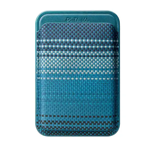 Portofel Pitaka MagSafe Woven, Fibra de Aramida (Albastru)