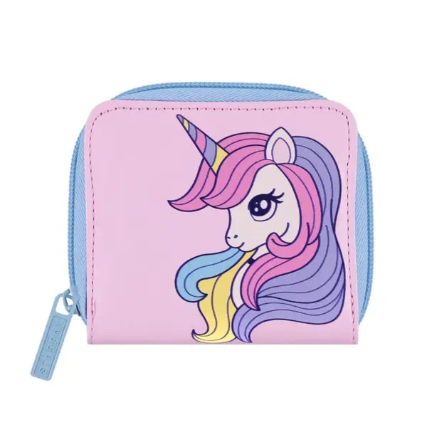 Portofel Starpak Unicorn, cu fermoar, 9 x 10 x 2 cm