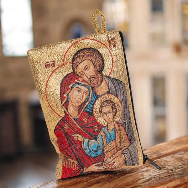 Portofel tapițat cu motiv icoană ortodoxă - Default Title
