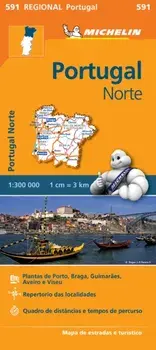 Portugal Norte - Michelin Regional Map 591. Map, Sheet Map/***