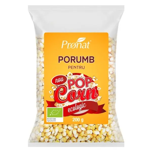 Porumb BIO pentru Popcorn, 200 g, Pronat