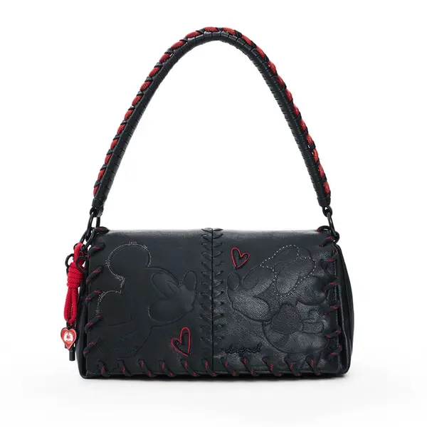 Poșetă crossbody femei DESIGUAL, licență Disney neagră 2181POSSSAXP85N