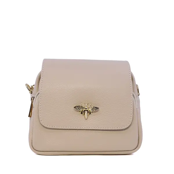Poșetă crossbody femei Luca di Gioia bej din piele 245POSP26126BE