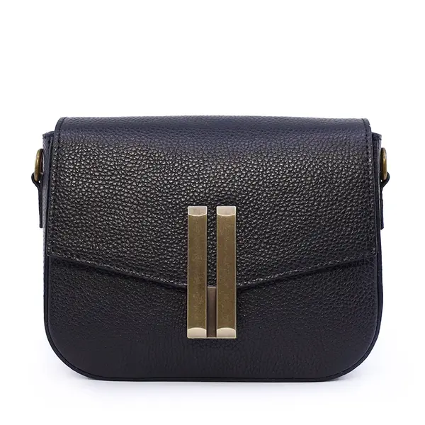 Poșetă crossbody femei Luca di Gioia neagră din piele 144POSP3613N