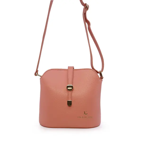 Poșetă crossbody femei Luca di Gioia portocaliu - somon din piele 144posp1079sa