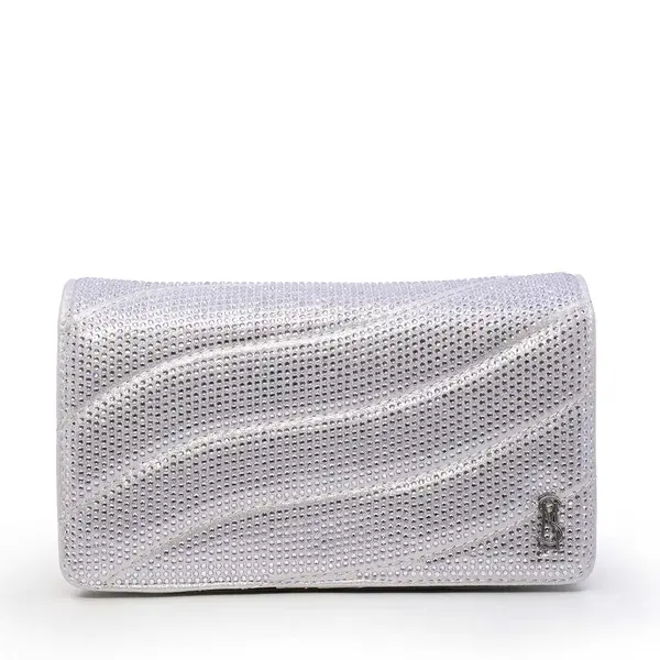 Poșetă crossbody femei Steve Madden Blira argintie cu ștrasuri 1661PLSBLIRA-SAG