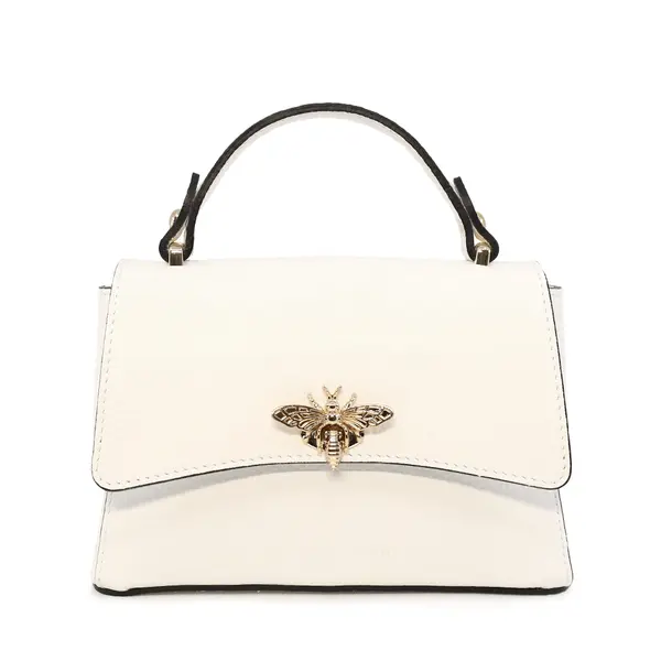 Poșetă micro tote femei Luca di Gioia albă din piele 144POSP3125A