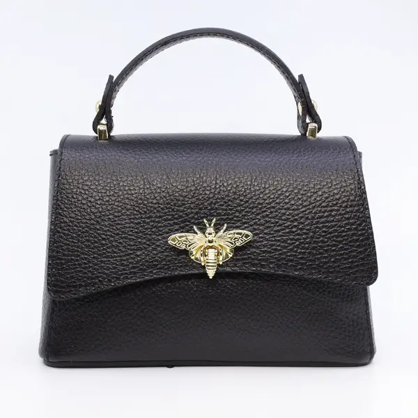 Poșetă micro tote femei Luca di Gioia neagră din piele 144posp3125n