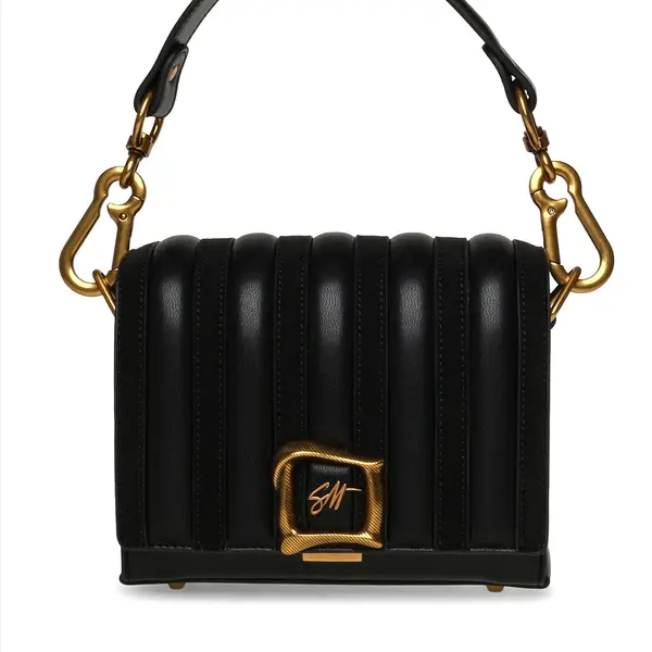 Poșetă micro tote femei Steve Madden Flick neagră 1661POSSBFLICKRN