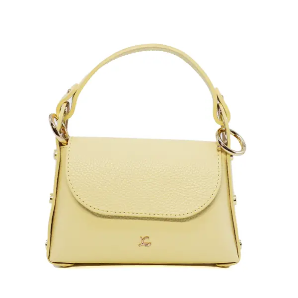 Poșetă mini crossbody femei Luca di Gioia galbenă din piele 144POSP3683G