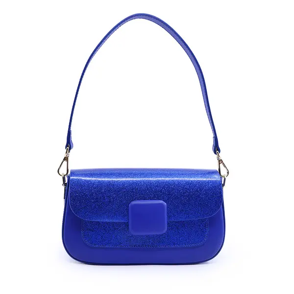 Poșetă satchel femei Enzo Bertini albastră din piele 154POSP3739GBL