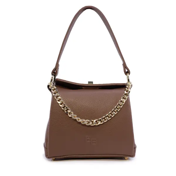 Poșetă satchel femei Enzo Bertini maro din piele 154POSP3604M