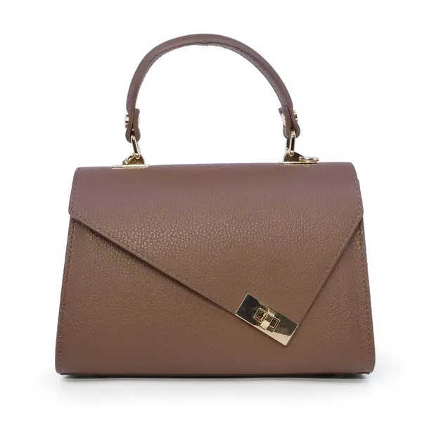 Poșetă satchel femei Enzo Bertini maro din piele naturală 154POSP3522M