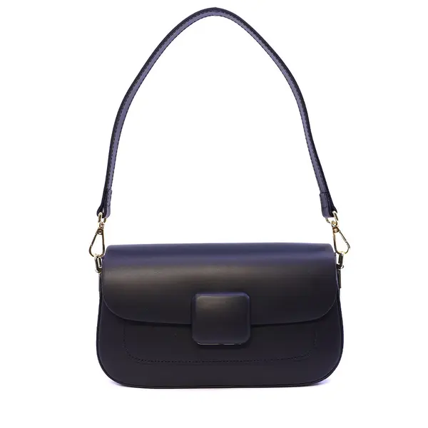 Poșetă satchel femei Enzo Bertini neagră din piele 154POSP3739N