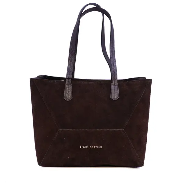Poșetă shopper femei Enzo Bertini maro din piele 154POSP3688VTDM
