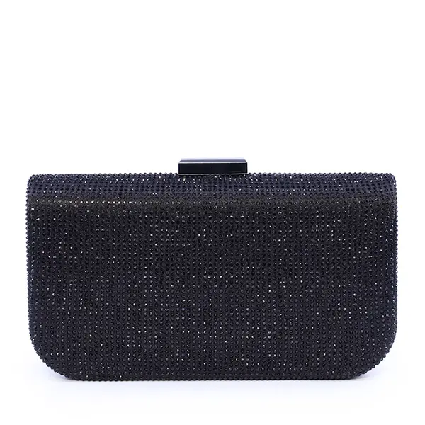 Poșetă tip clutch femei Benvenuti neagră cu ștrasuri 290pls28807n