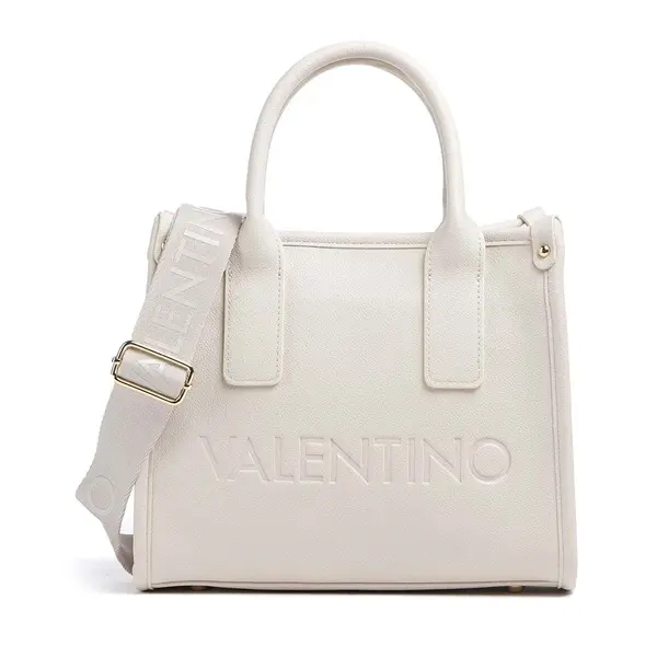Poșetă tote femei Valentino Foxy Re bej cu logo imprimat 1951POSSVBS9EO05BE