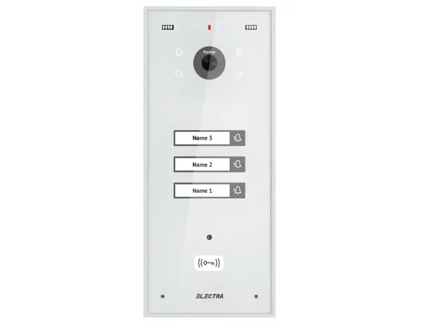 Post de exterior Electra VPM.03S03.ELWH4, pentru videointerfon, 3 familii, montaj aparent, conectori Plug and Play, IP44