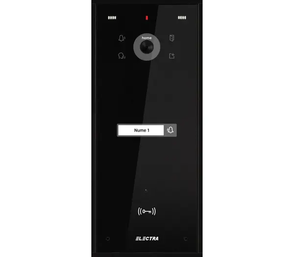 Post exterior videointerfon, 1 familie, negru, montaj aparent, Electra VPH.01S03.ELBTL