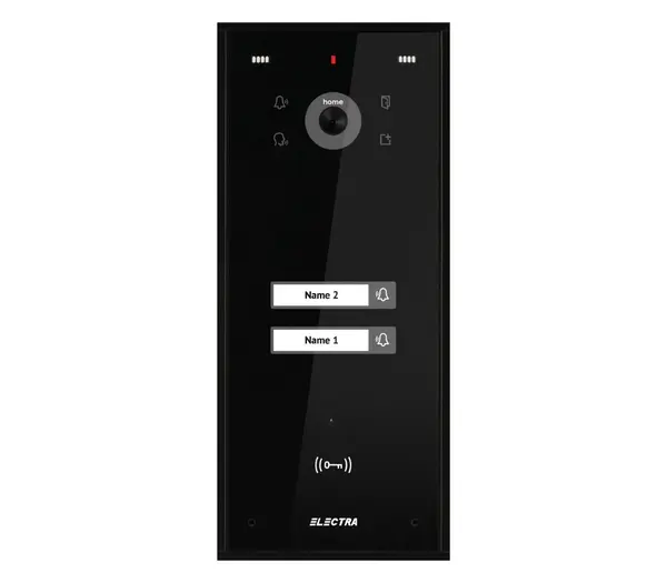 Post exterior videointerfon, 2 familii, negru, montaj aparent, Electra VPH.02S03.ELBTL