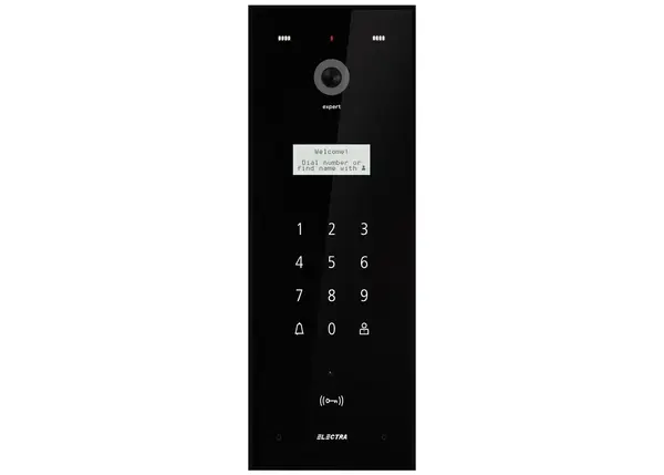Post exterior videointerfon pentru blocuri, 255 apartamente, negru, aparent, Electra Touch Line, VPE.0BS03.ELBTL