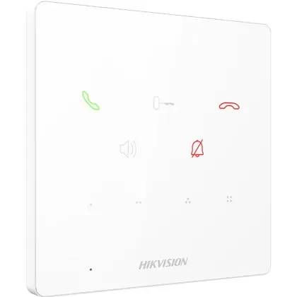 Post interior interfon TCP/IP, 9 butoane, PoE, Alarma IN, ALB - HIKVISION DS-KH6000-E1-White