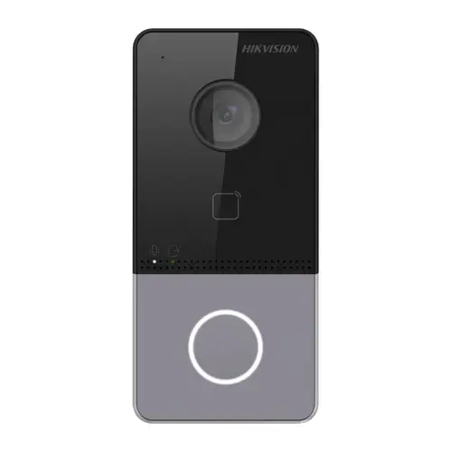 Post videointerfon de exterior WIFI Hikvision DS-KV6113-WPE1(C) camera HD 2MP, True WDR, unghi vizualizare Horizontal: 129° Vertical: 75°, iluminare IR 3 metri, cititor de card incorporat Mifare 13.56 MHz