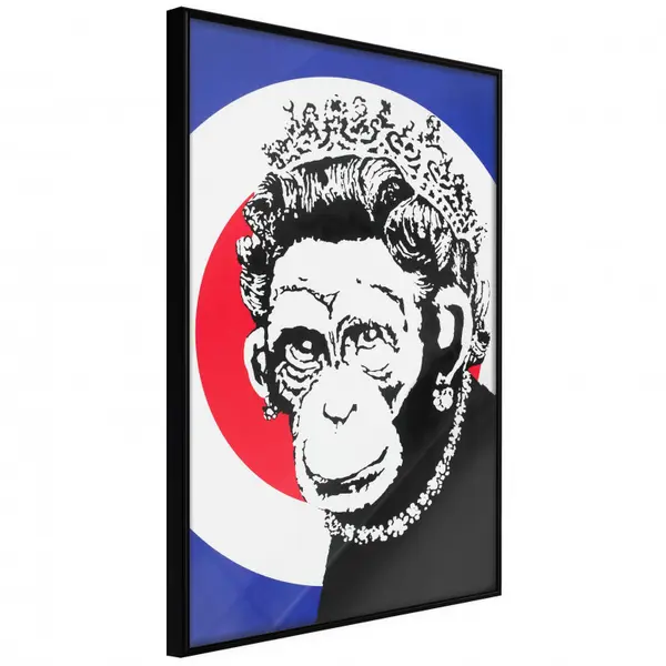 Poster - Banksy: Monkey Queen, cu Ramă neagră, 20x30 cm