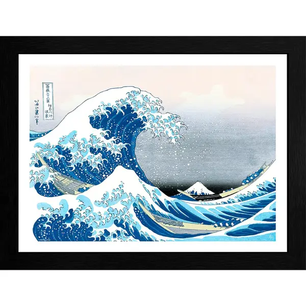 Poster cu Rama Hokusai - Great Wave (30x40)