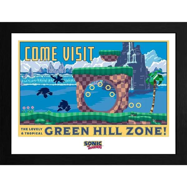 Poster cu Rama Sonic - Green Hill Zone (30x40)