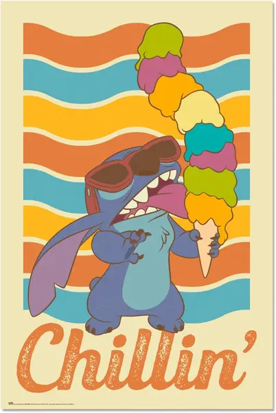 Poster Erik Disney: Lilo & Stitch - Chillin