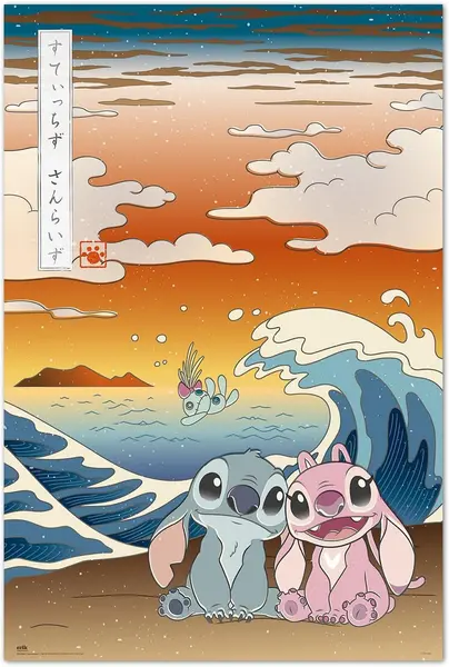 Poster Erik Disney: Lilo & Stitch - Stitch & Angel (Japan)