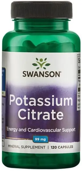 Potassium Citrate, 99 mg, 120 capsule, Swanson