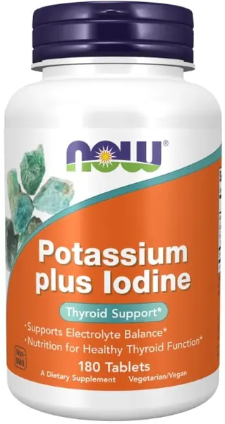 Potassium plus Iodine, 180 tablete, Now