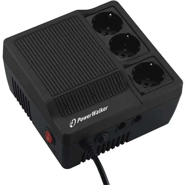 Power Walker Stabilizator de tensiune Power Walker AVR 1000, 1000 VA, 600 W, tensiune intrare 180-264V, iesire 240V, Negru