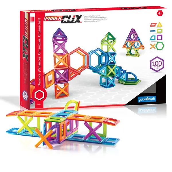 PowerClix Frames, set magnetic, 100 piese, Guidecraft multicolor