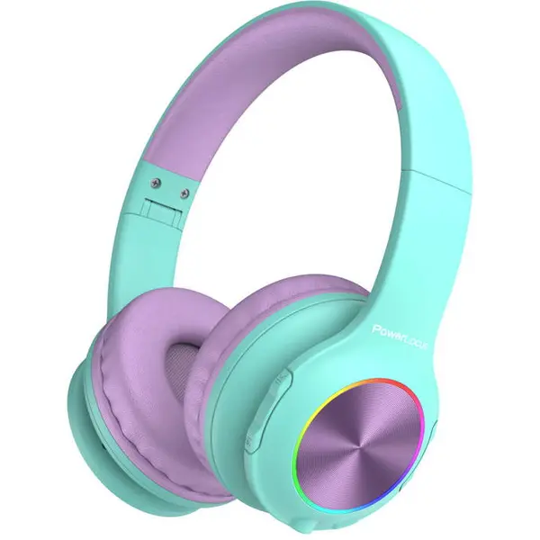 PowerLocus Casti fara fir pentru copii PowerLocus PLED (albastru si violet)