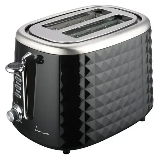 Prajitoare de paine Fram FTP-850BK, 850 W, 2 Felii, 7 Trepte de rumenire (Negru)