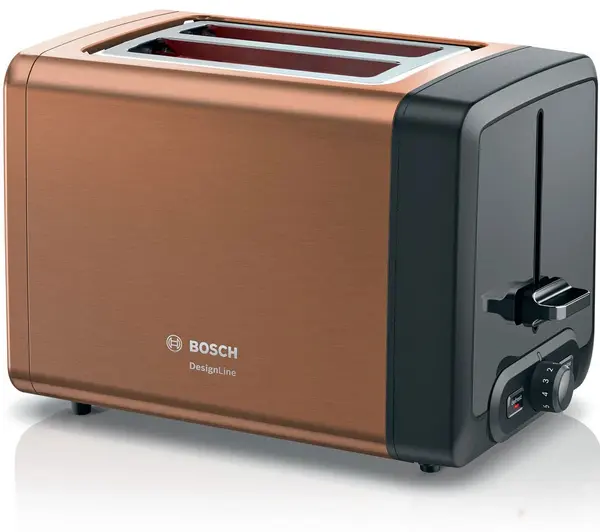 Prăjitor de pâine Bosch - TAT4P429, DesignLine, 970W, 6 viteze, cupru