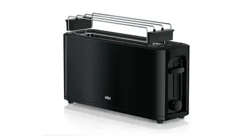 Prajitor de paine Braun HT3110BK, 1000 W, 1 felie, 7 setari rumenire (Negru)