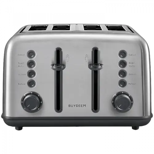 Prajitor de paine BUYDEEM DT640E-SS/EU, 1800 W, 4 felii, 7 trepte rumenire, 5 functii (Inox)