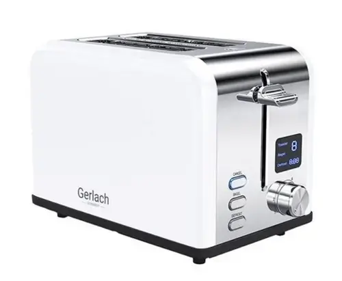 Prajitor de paine Gerlach GL3221w, 1100 W, 6 Trepte de prajire (Alb)