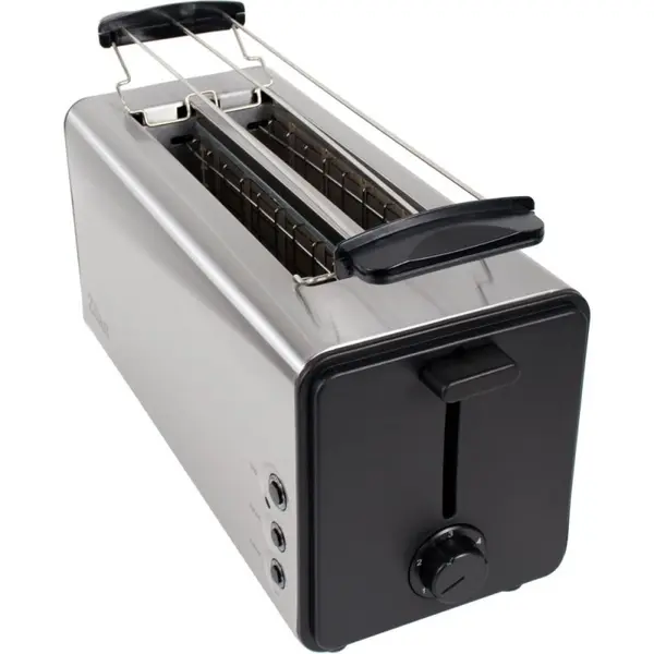 Prajitor de Paine, Inox, 1300 W, 4 Felii, Long Slot, Functie Dezghetare