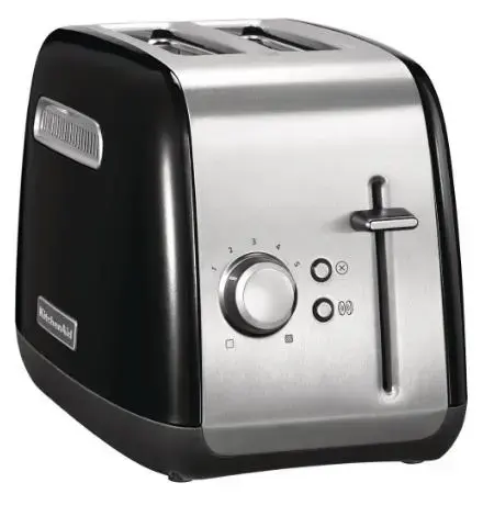 Prajitor de paine KitchenAid 5KMT2115EOB Toaster, 2 sloturi, 1100W (Negru/Argintiu)